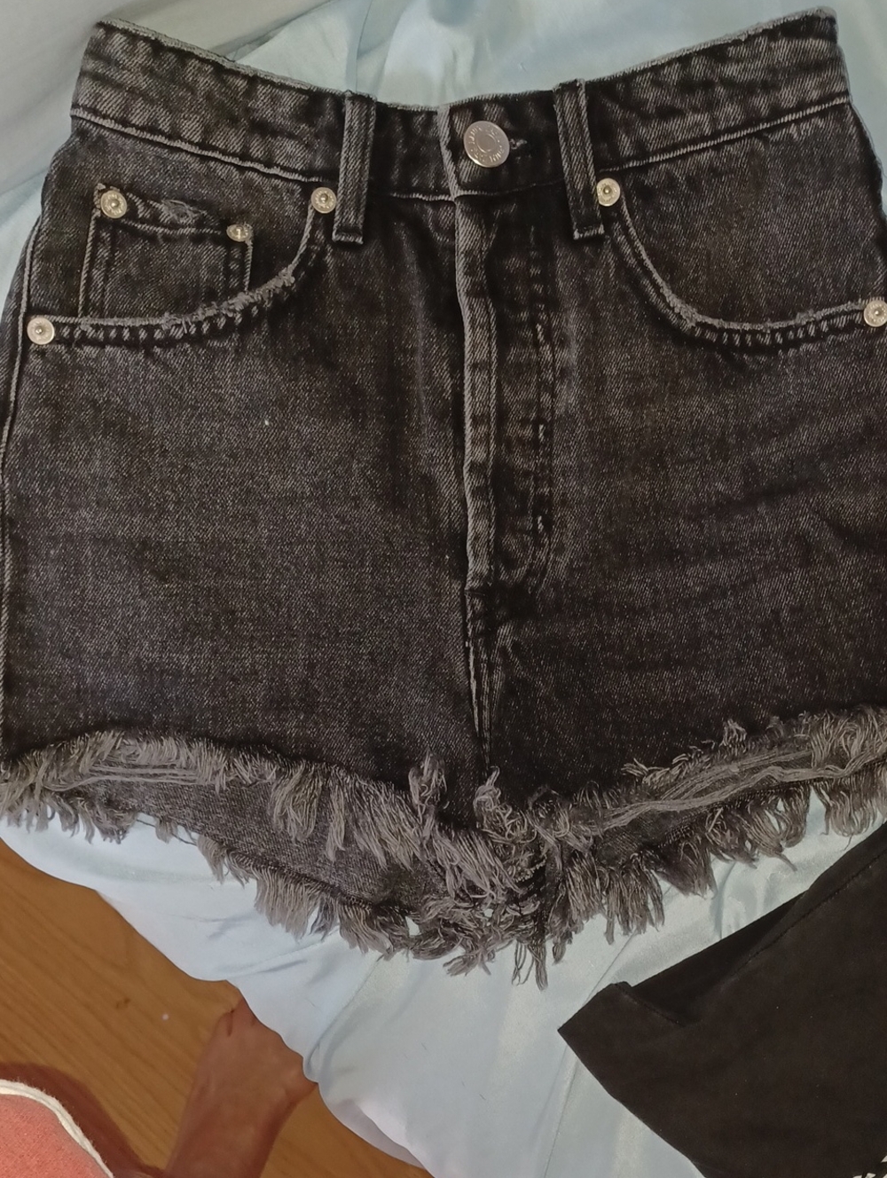 Zara Denim Black Shorts